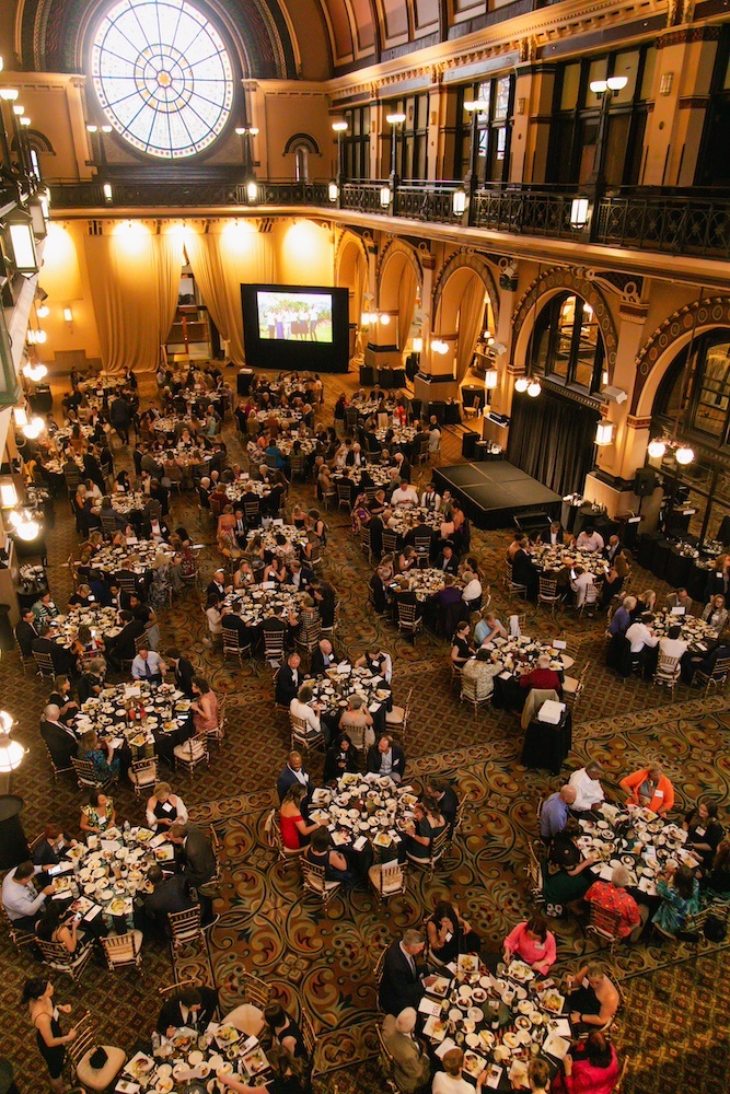 The Grand Union Station full of guests seated at their tables